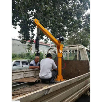 En sıcak satış kamyon araca monte vinç sepeti Kamyonlar için Küçük Vinç kaldırma bomu araba tekneler adam çalışan